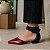 SCARPIN SALTO BLOCO COURO MARSALA PRETO CONFORTAVEL - Imagem 3