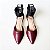 SCARPIN SALTO BLOCO COURO MARSALA PRETO CONFORTAVEL - Imagem 3