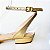 SCARPIN SALTO BLOCO COURO DOURADO CONFORTAVEL - Imagem 8