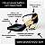SCARPIN SALTO GEOMETRICO COURO PRETO DOURADO CONFORTAVEL - Imagem 2