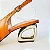 SCARPIN SALTO GEOMETRICO COURO LARANJA NUDE MEDIO CONFORTAVEL - Imagem 6