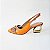 SCARPIN SALTO GEOMETRICO COURO LARANJA NUDE MEDIO CONFORTAVEL - Imagem 1
