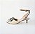 SCARPIN SALTO FINO COURO OFF WHITE PRATA VELHA CONFORTAVEL - Imagem 1
