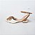 SCARPIN SALTO BLOCO OFF WHITE NUDE ESCURO CONFORTAVEL - Imagem 1