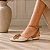 SCARPIN SALTO BLOCO OFF WHITE NUDE ESCURO CONFORTAVEL - Imagem 3