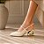 SCARPIN SALTO GEOMETRICO COURO OFF WHITE CONFORTAVEL - Imagem 3