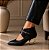 BOTA SALTO GEOMETRICO COURO PRETO CONFORTAVEL - Imagem 3