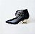 BOTA SALTO GEOMETRICO COURO PRETO CONFORTAVEL - Imagem 1