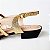 SCARPIN SALTO BLOCO PRETO NUDE CLARO DOURADO CONFORTAVEL - Imagem 7