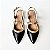 SCARPIN SALTO BLOCO PRETO NUDE CLARO DOURADO CONFORTAVEL - Imagem 4