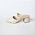 MULE SALTO BLOCO COURO OFF WHITE CONFORTAVEL - Imagem 1