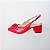 SCARPIN SALTO BLOCO VERMELHO CAMPARI CONFORTAVEL - Imagem 1