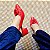 SCARPIN SALTO BLOCO VERMELHO CAMPARI CONFORTAVEL - Imagem 3
