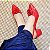 SCARPIN SALTO BLOCO VERMELHO CAMPARI CONFORTAVEL - Imagem 5