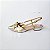 SCARPIN SALTO BLOCO PRATA DOURADO CONFORTAVEL - Imagem 1