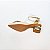 SCARPIN SALTO GEOMETRICO COURO NUDE CLARO DOURADO CONFORTAVEL - Imagem 7