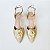 SCARPIN SALTO GEOMETRICO COURO NUDE CLARO DOURADO CONFORTAVEL - Imagem 5