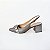 SCARPIN SALTO BLOCO CINZA METALIZADO GRAFITE CONFORTAVEL - Imagem 1