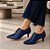 OXFORD SALTO FINO COURO AZUL MARINHO SOLA VERMELHA CONFORTAVEL - Imagem 4