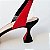 SCARPIN SALTO TACA ZEBRA VERMELHO CAMPARI PRETO CONFORTAVEL - Imagem 6