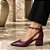 SCARPIN SALTO BLOCO COURO MARSALA CONFORTAVEL - Imagem 3