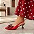 SCARPIN SALTO TACA VERMELHO CAMPARI VINHO CONFORTAVEL - Imagem 7