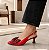 SCARPIN SALTO TACA VERMELHO CAMPARI VINHO CONFORTAVEL - Imagem 6