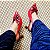 SCARPIN SALTO TACA VERMELHO CAMPARI VINHO CONFORTAVEL - Imagem 5