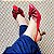 SCARPIN SALTO TACA VERMELHO CAMPARI VINHO CONFORTAVEL - Imagem 4