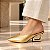 MULE SALTO GEOMETRICO DOURADO CONFORTAVEL - Imagem 3