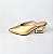 MULE SALTO GEOMETRICO DOURADO CONFORTAVEL - Imagem 1