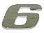 Emblema Cromado Número 6/9 para Mercedes AXOR e ATEGO - 9438171714 - Imagem 1