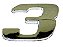 Emblema Cromado Número 3 para Mercedes AXOR/ATEGO - 9438171414 - Imagem 1