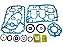 Kit Junta sem Caixa de Mudanças com Retentores e Anéis Mercedes ZF 16S 1300/1600/1650/1900 8S-1350 - 1297298801 - Imagem 1