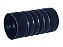 Mangueira Intercooler Preta com 5 Anéis 100x200mm para Mercedes AXOR 2035/2040/2044/2640/2644/2535/2540 - 9585013382 - Imagem 1