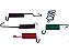 Kit Jogo de Molas para Sapatas de Freio Traseiro 5 Molas Mercedes SPRINTER 310D - 0004230092 - Imagem 1