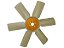 Hélice de Ventilador 6 Pás em Nylon para Mercedes HPN/O366/1218/1418/2318/1618 - 3762000224 - Imagem 1