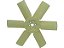 Hélice Plástica 6 Pás 28MM para Mercedes OM 352/1113/LPO - 3522052206 - Imagem 1