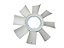Hélice Plástica 8 Pás 680 MM sem Visco para Mercedes L1935/1938/1941/2635/2325/1630/1634/OM44 - 0022059306 - Imagem 1