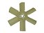 Hélice de Ventilador Plástico 6 Pás 34MM Com 160MM - Mercedes 608/708/709/812/912 - 3142001223 - Imagem 1