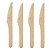 Faca Descartável Refeição De Bambu / Madeira - 16 cm pacote com 100 unidades - Imagem 1