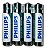 4 Pilhas Philips AAA Palito Comum - Imagem 1