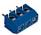 Conector Borne 3T, 3 vias azul - Imagem 1