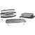 Conjunto de Assadeiras de Vidro Marinex 6 Peças Cinza - Imagem 1