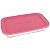 Conjunto de Assadeiras Grandes Retangular Quadrada Rosa 3 Peças Tampa Marinex - Imagem 3