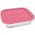 Conjunto de Assadeiras Grandes Retangular Quadrada Rosa 3 Peças Tampa Marinex - Imagem 4