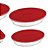Conjunto de Assadeiras Grandes Ovais 3 Peças Tampa Marinex Vermelho - Imagem 5