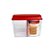 Porta Biscoito Bolacha Vermelho de Acrílico com Tampa + Divisória - Imagem 1