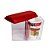 Porta Biscoito Bolacha Vermelho de Acrílico com Tampa + Divisória - Imagem 2