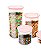 Potes Hermeticos Rosa 3 Peças Acrilico Redondo Resistente Livre Bpa 1400ml 1000ml 600ml - Imagem 2